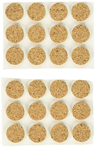 Feltgard 9962 Runde Möbelgleiter, Kork, 13 mm, 24er-Packung