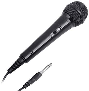 Trevi EM 24 Microfono Dinamico Unidirezionale con Cavo 2.9m, Audio Chiaro, Alta Sensibilità, Plug &Play, Ideale per Voce, Canto, Karaoke e Presentazioni, Jack 6.3mm