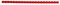 GBC 334749 Kunststoff-Binderücken (21 Ringe, 95 Blatt, A4, 12 mm), 100 Stück,rot