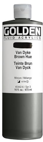 Golden : Fluid Acrylic Paint : 473ml (16oz) : Vandyke Brown Hue