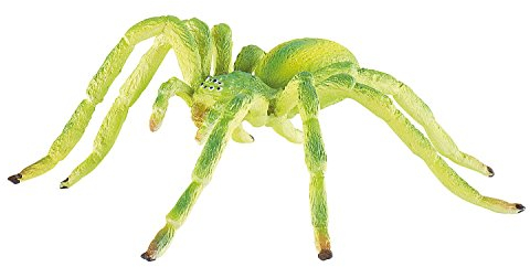 Bullyland 68455 - Spielfigur Grüne Huschspinne, ca. 8,8 cm große Tierfigur, detailgetreu, PVC-frei, ideal als kleines Geschenk für Kinder ab 3 Jahren