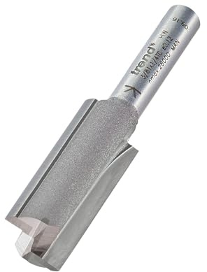 Trend Straight Two Flute Router Cutter, TCT, 1/4 Inch Shank, 12.7 mm | Professional Straight Two Flute Cutter For Clean Routing In Wood, MDF And Plastics, 3/81X1/4TC