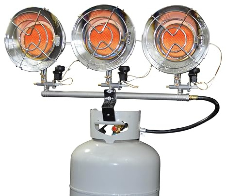 Mr. Heater F242915 MH45T Triple Tank Top Heater, 10000 to 45000 BTU/Hr,Chrome