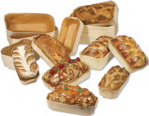 FaisTonGateau - Barquette de cuisson en bois - lot de 50 barquettes 350g