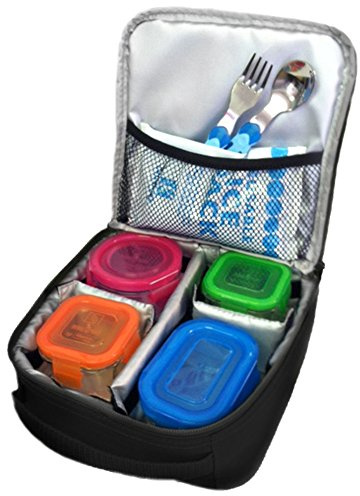 JL Childress Cooler Cube Food and Bottle Bag, Black