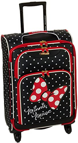 American Tourister Disney Softside Gepäck mit Spinnerrollen, Minnie Maus rote Schleife, Checked-Medium 21-Inch, Disney Softside Gepäck mit Spinnrollen