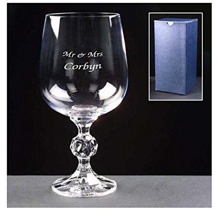 County Engraving Personalised Large 12oz Bohemia Crystal Wine Glass - Enter Your Own Custom Text
