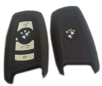 Schlüsselhülle aus Silikon, kompatibel mit Keyless Smart 2/3/4 Key BMW 1er 3er 4er 5er 6er 7er F12 F13 F20/21 F30 Lünette F26 F23 F34 F35 Modell (Marineblau)