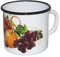 Smalto tazza 1 litri ca 12 cm diametro Girasole/Retro nostalgia Stoviglie