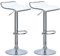 WOLTU Barhocker 2er Set, Barstuhl, Tresenhocker mit Fußstütze, Hocker höhenverstellbar, 360° drehbar, aus PU-Kunstleder Metall, für Bar Küche Wohnzimmer Tresen Café, Weiß