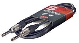 Stagg SGC3DL Cavo Pro Dritto Deluxe per Strumenti Musicali da Jack 6.3 mm, 3m, Nero
