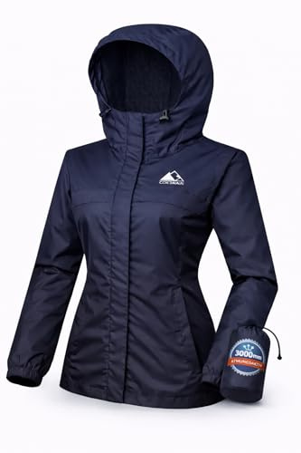 Cox Swain Regenjacke Damen Wasserdicht – Leichte Outdoorjacke mit Kapuze, Winddicht & Atmungsaktiv, Packbare Regenjacke mit verschweißten Nähten, 3000 mm Wassersäule, Regenmantel Damen