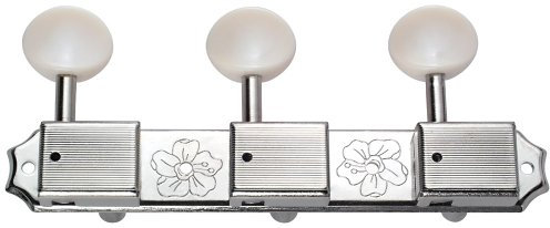 Golden Gate F-2853 Stimmgerät für klassische Gitarre, Vintage-Stil, 2 Planken (3+3), Nickel