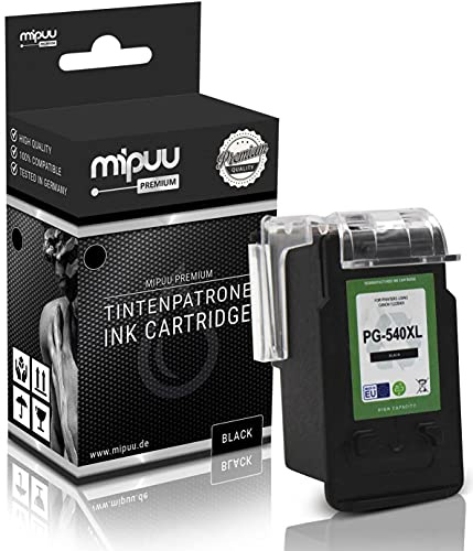 Mipuu Tinte kompatibel zu Canon PG-540XL PG-540 Schwarz Black Druckerpatrone für Pixma TS5150 TS5151 MG2150 MG3150 MG3250 MG3650 MG3650S MG4150 MX535