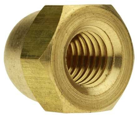 Reidl Hutmuttern hohe Form M 3 DIN 1587 Messing blank 10 Stück