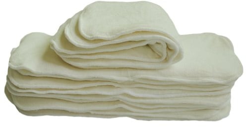 ALVABABY 4 Schichten Bambus Viskose Liner wiederverwendbare Einsätze für Stoffwindeln (12 Stück) 12MB-DE