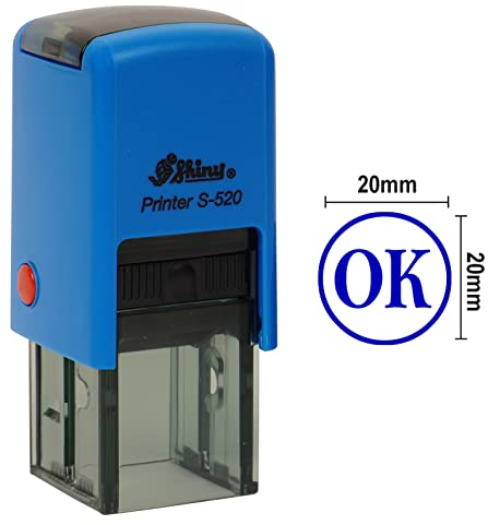 OK Runde Selbstfarber Stempel Individuelle Shiny 20 mm Mini - Briefmarken Personalisierte Lehrer Briefmarken