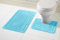 Olivia Rocco Miami 2 Piece Bath Mat & Pedestal Set, Non Slip Bathroom Set (Aqua)