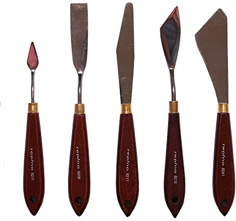 Malmesser Malspachtel Künstler Set für ACRYL und Öl - 5 Stück