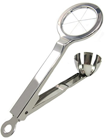 Best Utensils Stainless Steel Egg Slicer Wedger Cutter, Divides Hard Boiled Eggs Into 6 Equal Segments in One Action