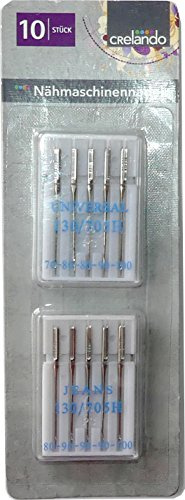CRELANDO® Nähmaschinennadeln, 10er Set
