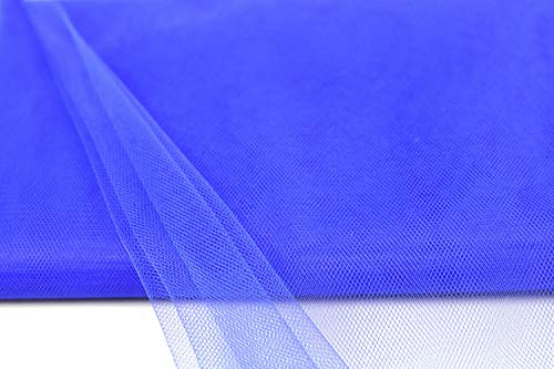 10m Tüll Stoff 150cm Tüllstoff Dekostoff Netz Tütü Fasching Mode Hochzeit Deko blau 352 königsblau royalblau