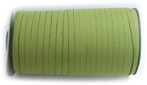 PrettyBoutique 6mm Corded Flat Cord Thin Elastic Dressmaking Waistband Headbands Masks (Sage Green, 3 Metres)