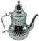 Tetera de te marroqui realizada en Acero Inoxidable Decorada con Filtro Integrado y asa Auténtica Tradicional Modelo Grabado con Diseño Clásico Arabe Hecho a Mano Plateada 1.6L