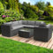 BRAST® Gartenmöbel Lounge Set | 4-5 Personen viele Modelle & Farben | inkl. extra Dicke Kissen | TÜV geprüft | Outdoor Loungemöbel Sitzgruppe Essgruppe Garnitur | Harmony Schwarz