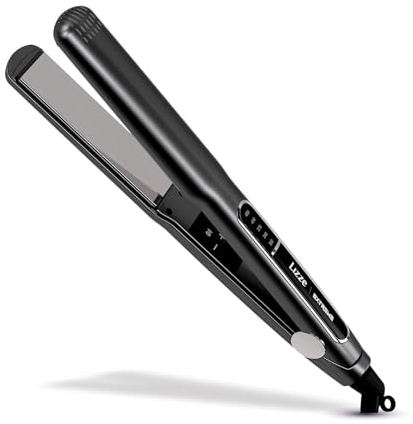 LIZZE Extreme Smoothing Straightener 250°C (480°F) - Professional Hair Straighteners for Women - Quick Heating Flat Iron with Adjustable Temperature - Hair Styling Appliances - For All Hair Types-Grey