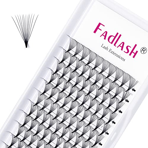 Volume Eyelash Extensions 12D Pre Made 0.05 D Curl 15mm Russian Premade Volume Eyelashes Fans Pre-Made Fan Lashes(12D-0.05-D-15)