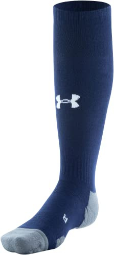 Under Armour Adult Team Over-The-Calf Socks, 1-Pair, Midnight Navy/Graphite/White, Medium