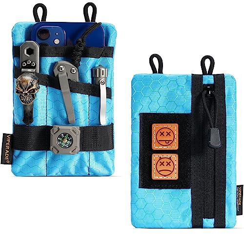 VIPERADE VE1-P EDC Pocket Organizer Men, EDC Pouch Organizer Tool Pouch with 5 Tool Storage for Flashlight, Pocket Knife, Tactical Pen, Mini Gear
