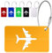 6 Stück Kofferanhänger mit Adressschild, 7,5x4,5cm Aluminium Adressen Anhänger für Koffer, Gepäckanhänger mit Edelstahlkordel und Namensschild für Rucksack, Tasche, Handtasche, Reisetasche