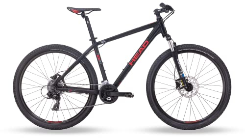 HEAD Troy II Mountainbike, Schwarz matt/rot, 41 cm