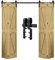 QINAIXQM 5FT/152CM Sliding Door Track Folding Door Hardware Kit Closet Rail Roller Accessory Applicable Door Width Within 152CM Double Door Kit