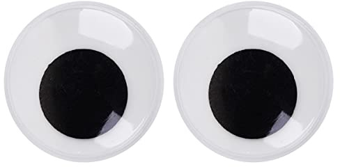 2 Pcs Giant Googly Eyes, 18cm Large Plastic Wiggle Eyes with Self-Adhesive Backing for Crafts and Decorations (80mm)