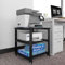 PUNCIA Supporto per Stampante a 3 Livelli Tavolo per Stampante 50x50x50 cm Carrello Mobile con Ruote Scaffale di Stoccaggio Organizzatore di Stoccaggio 100KG di Carico per Casa e Ufficio (Nero)