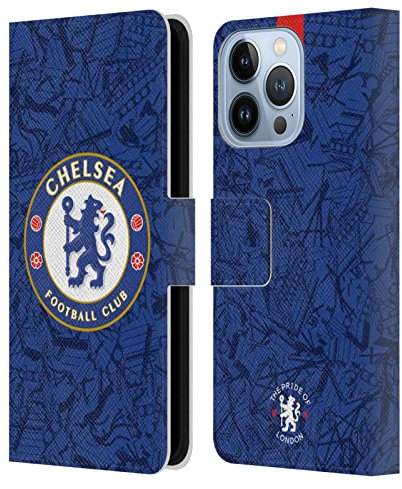 Head Case Designs Licenza Ufficiale Chelsea Football Club in Casa 2019/20 Kit Custodia Cover in Pelle a Portagoglio Compatibile con Apple iPhone 13 PRO