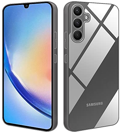 HSP Cover per Samsung Galaxy A34 5G [repellente alla polvere] Custodia protettiva in silicone TPU premium | antigraffio antiurto Protezione della fotocamera | Vestibilità perfetta | Trasparente