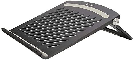 SAVIO Laptop Ständer Höhenverstellbar 245x245x25 mm - Laptop Stand zum Gerät 15,6 Zoll - Laptopständer - Laptop Erhöhung für Schreibtisch - Neigungswinkelverstellung: bis 130°