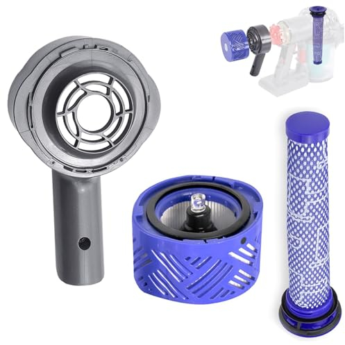 Kiimsin Accessori per Dyson V6 DC58 DC59 DC61 DC62 DC74 aspirapolvere, Coperchio posteriore del motore + filtro HEPA posteriore + sostituto del set di pre -filtro