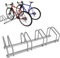 Ansobea Fahrradständer für 4 Fahrräder 35-55 mm Reifenbreite,Fahrradständer Bodenparker,Fahrrad Ständer Einfache Montage Fahrradständer Stahl Verzinkt,Radständer 101x32x26cm Silber