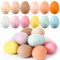 VitalCozy Bunte Ostereier aus Filz, Filz, Wolle, Ostereier für Ostern, Frühling, Girlande, Basteln, Baumdekoration, Party-Dekoration, 12 Stück