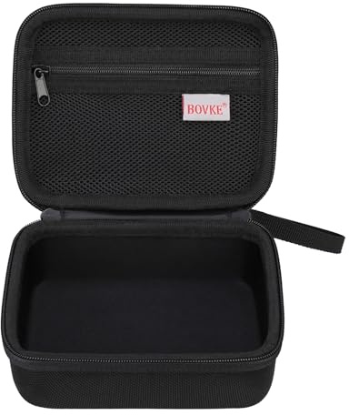 BOVKE Tragetasche für Handheld Mesh Vernebler Maschine für Erwachsene und Kinder, tragbarer Vernebler Cool Mist Dampf Inhaler Zerstäuber Maschinenhalter mit zusätzlicher Tasche für Zubehör, schwarz