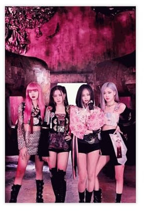 Kpop Poster Blackpink (4) Leinwand Poster Schlafzimmer Dekor Sport Landschaft Büro Zimmer Dekor Geschenk ungerahmt 30 x 45 cm