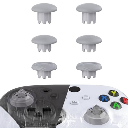 eXtremeRate Edge Joystick pour Xbox One S/X/Elite V1 Manette, pour Nintendo Switch Pro, 6 Thumbsticks Joysticks Interchangeables,Gris
