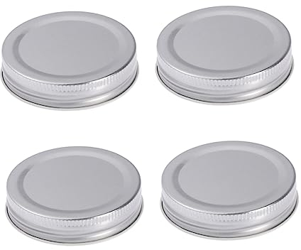 4 Stück Sprossenglas Keimglas Set Ersatzdeckel Edelstahl Ersatzdeckel Für Schraubgläser Ball Mason Jar Mouth Mason Jars Ersatzdeckel Schraubdeckel Dosen- Glasflasche