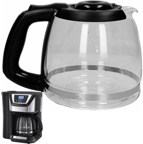 UTIZ Coffee Machine Carafe with Lid 200080 1.5 liters for Russel.l Hobb.s Chester 22000-56