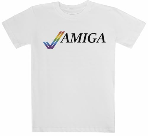 Amiga Illustrated Weißes Kurzarm-T-Shirt für Kinder